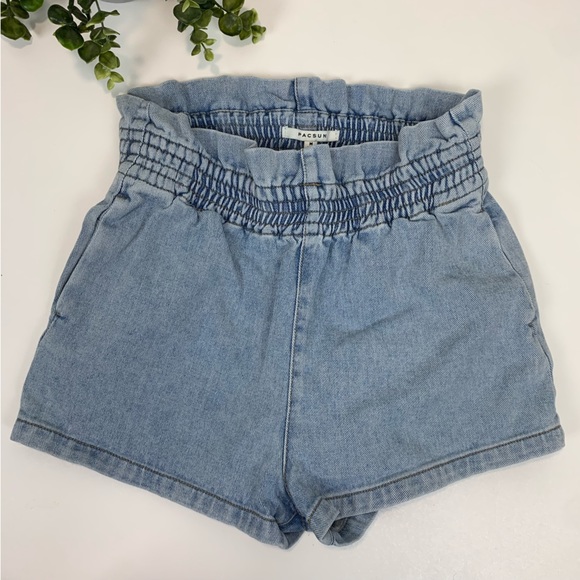 PacSun Women’s Paperbag Waist High Rise Mom Shorts Size M Medium - Picture 3 of 11